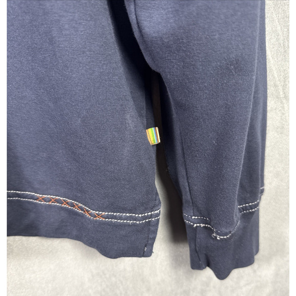 True Grit Sweater Men's Size Large Pullover Quarter Zip Long Sleeve Navy Blue - Picture 7 of 11